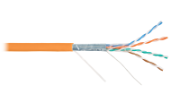 Кабель NIKOLAN F/UTP, 4 пары, Кат.5e, 24 AWG, внутренний, LSZH, 305м, оранжевый 